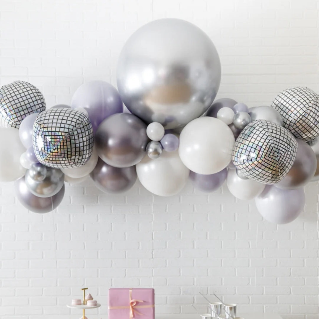 Silver Bladder Balloon - Helium Or Air Filled - 36 inches - 1PC
