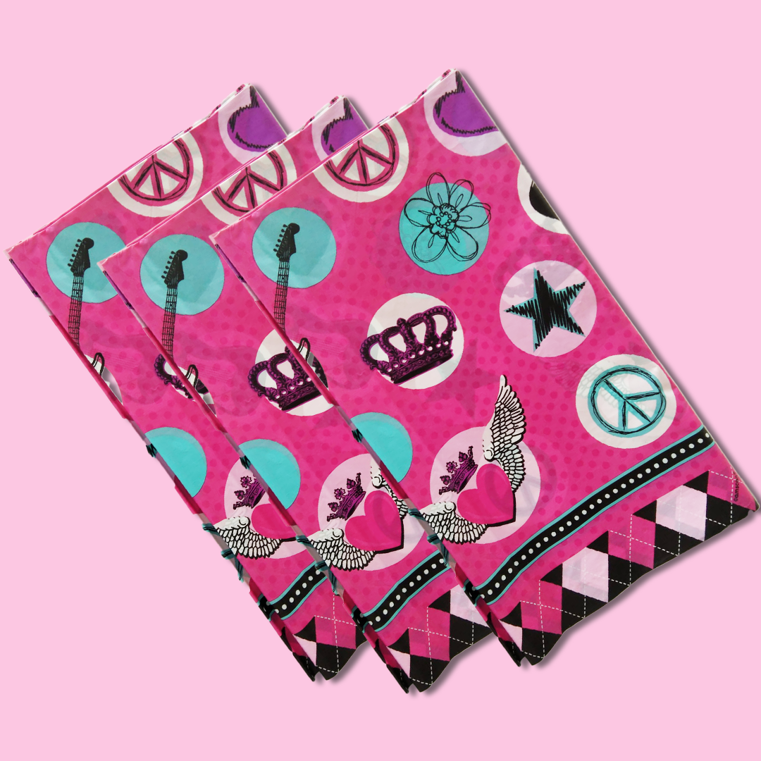 Rock Princess Theme Table Cover for Party Tableware Decor - 54 inches X108 inches - 1PC