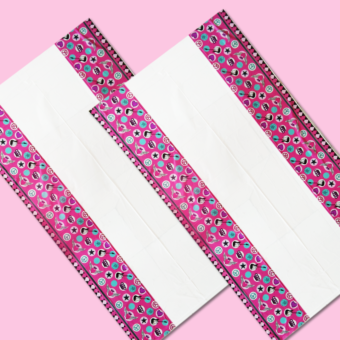 Rock Princess Theme Table Cover for Party Tableware Decor - 54 inches X108 inches - 1PC