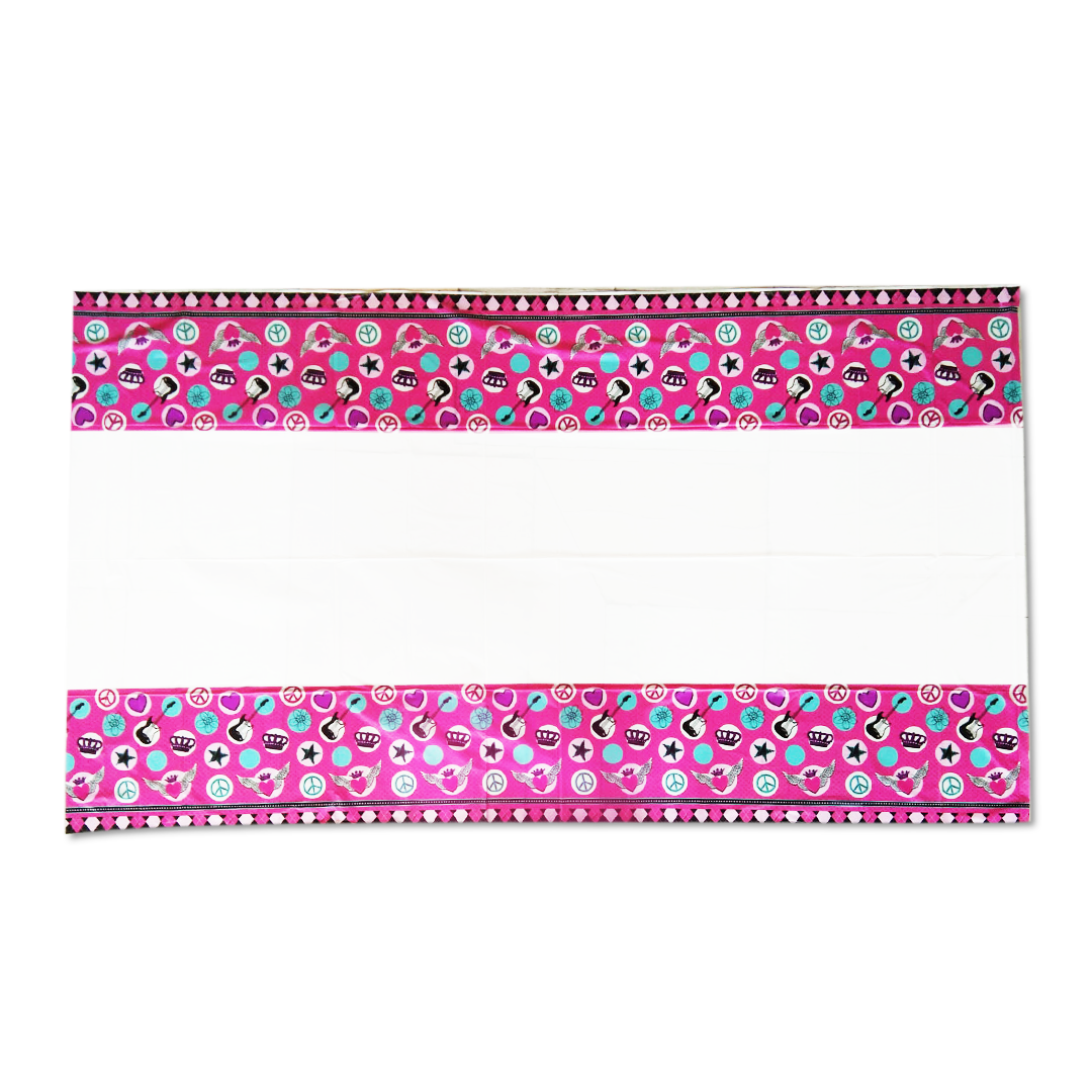 Rock Princess Theme Table Cover for Party Tableware Decor - 54 inches X108 inches - 1PC