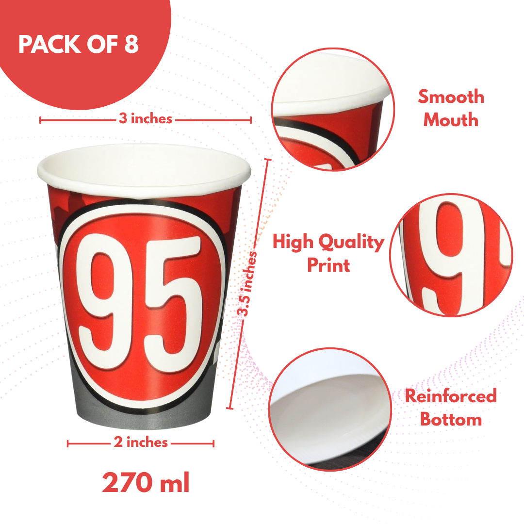 Car Racing Theme Paper C - 250ML - 8 PC