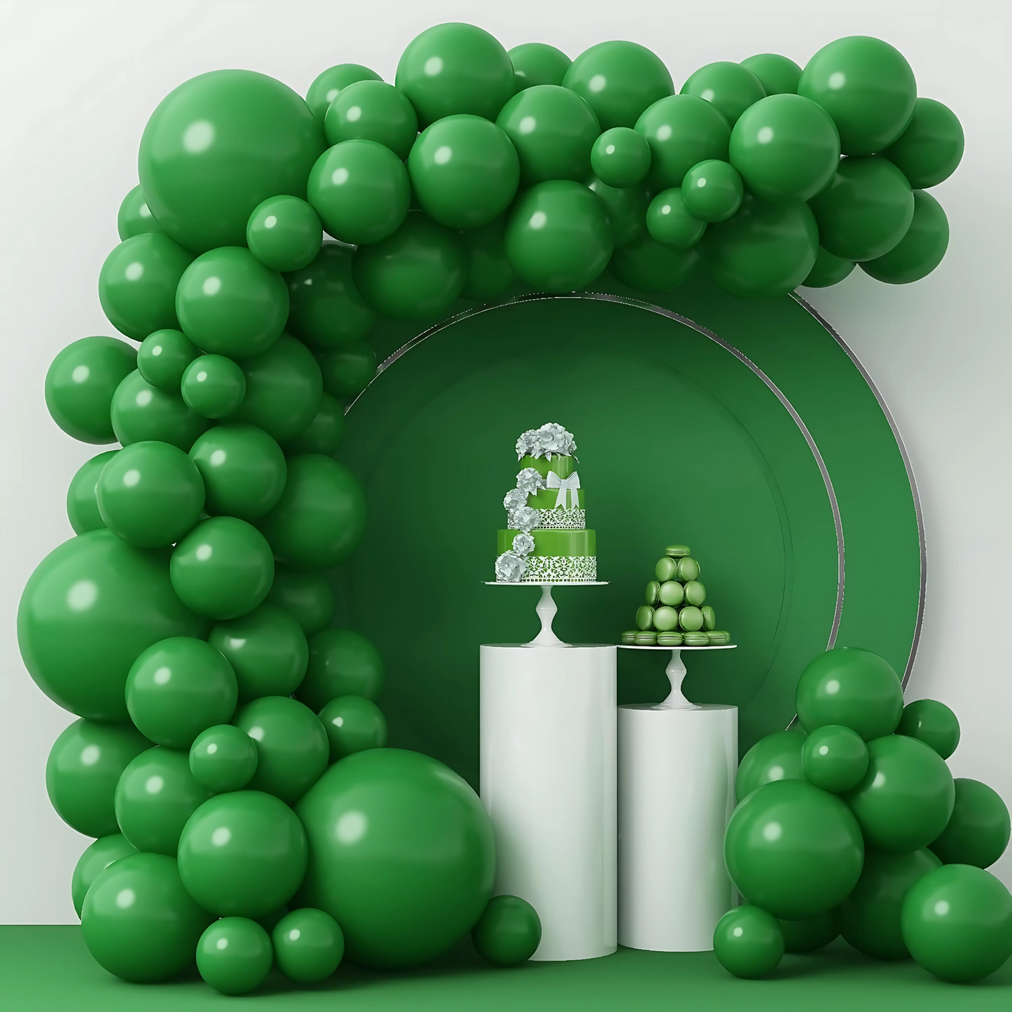 Dark Green Latex / Rubber Balloons - 9 inches - Bulk Pack - 50PC