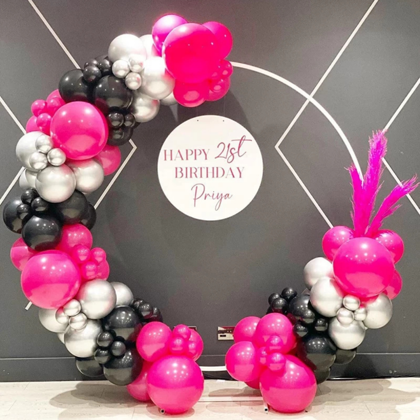 Hot Pink Latex / Rubber Balloons - 9 inches - Bulk Pack - 50PC