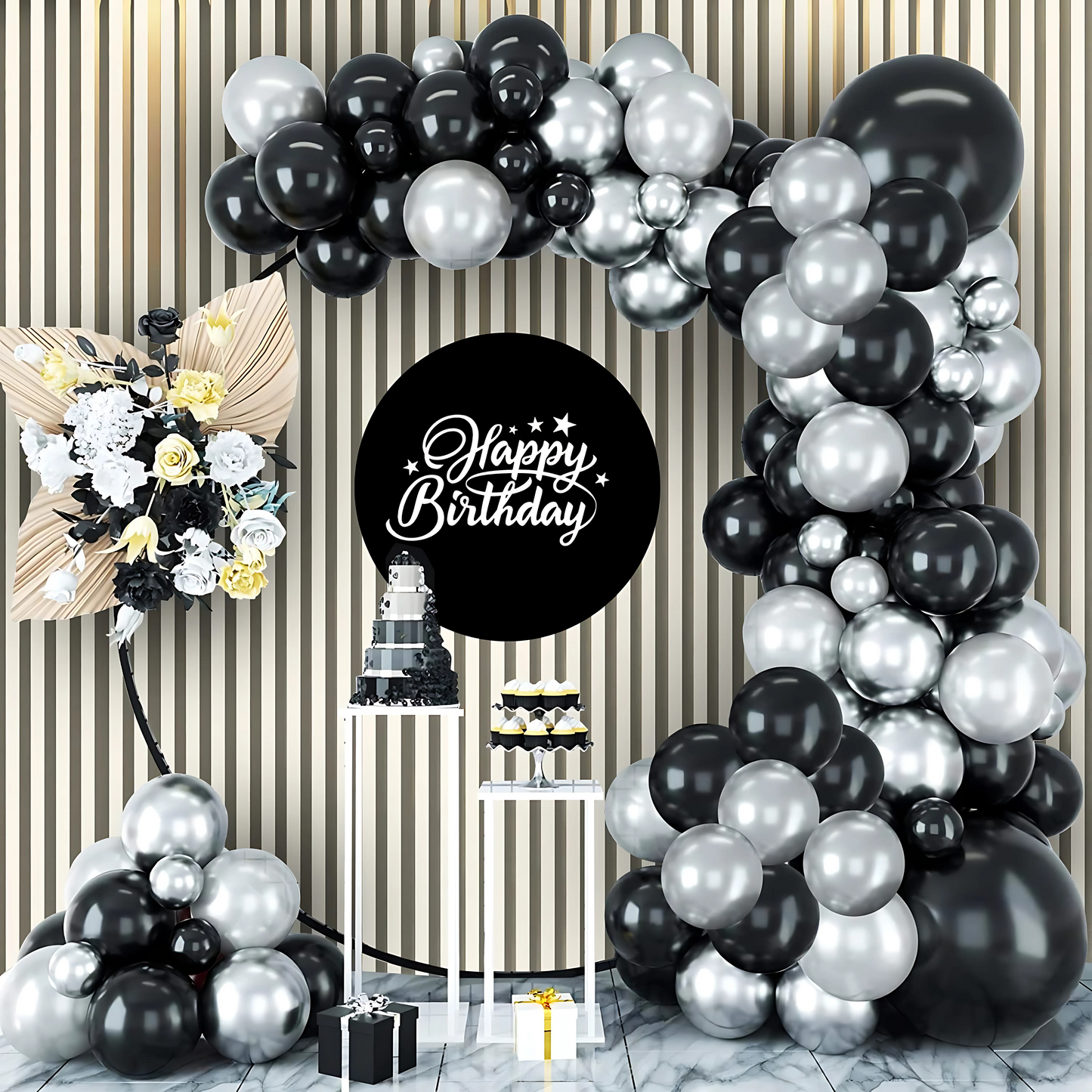 Silver Chrome Balloon - 9 inches - 50PC
