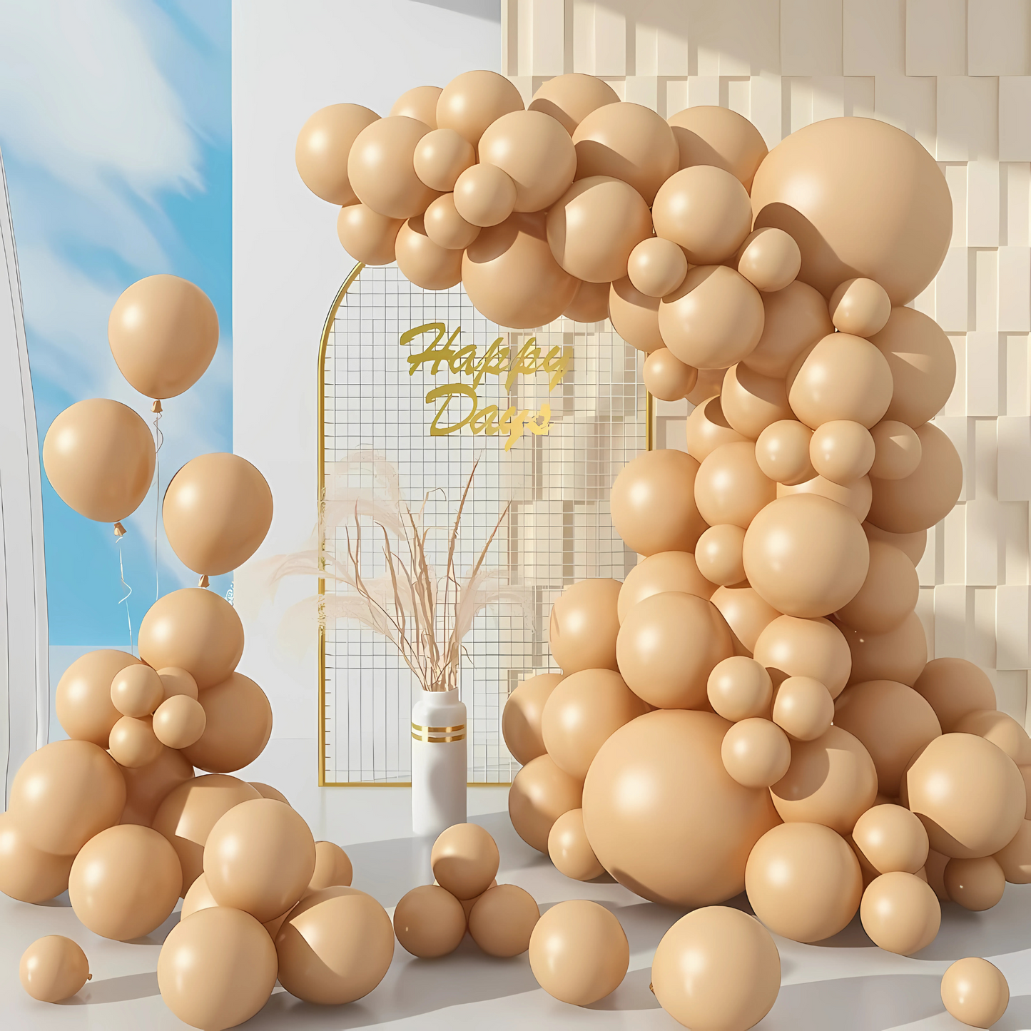 Apricot Beige / Skin Color Latex / Rubber Balloon - 10 inches - 20PC