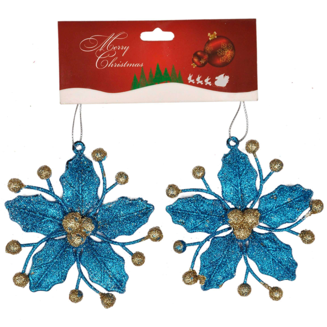 CTO Mistletoe Leaves Blue - 2PC