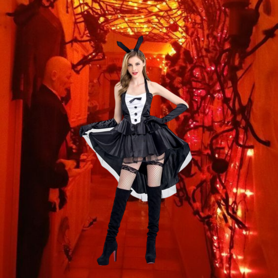 Adult Sexy Bunny Costume w/ Gloves, Bunny Ears & Tail - Wanna Party - decor