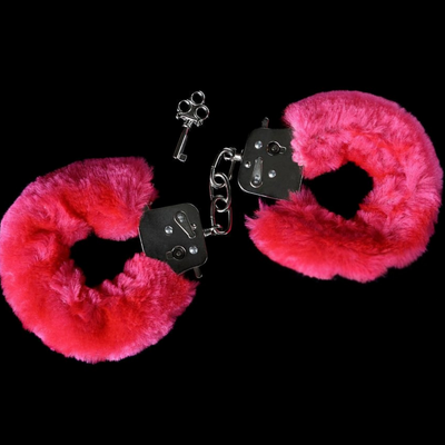 Hen Party Hand Cuffs Hot Pink- 1PC - Wanna Party - front