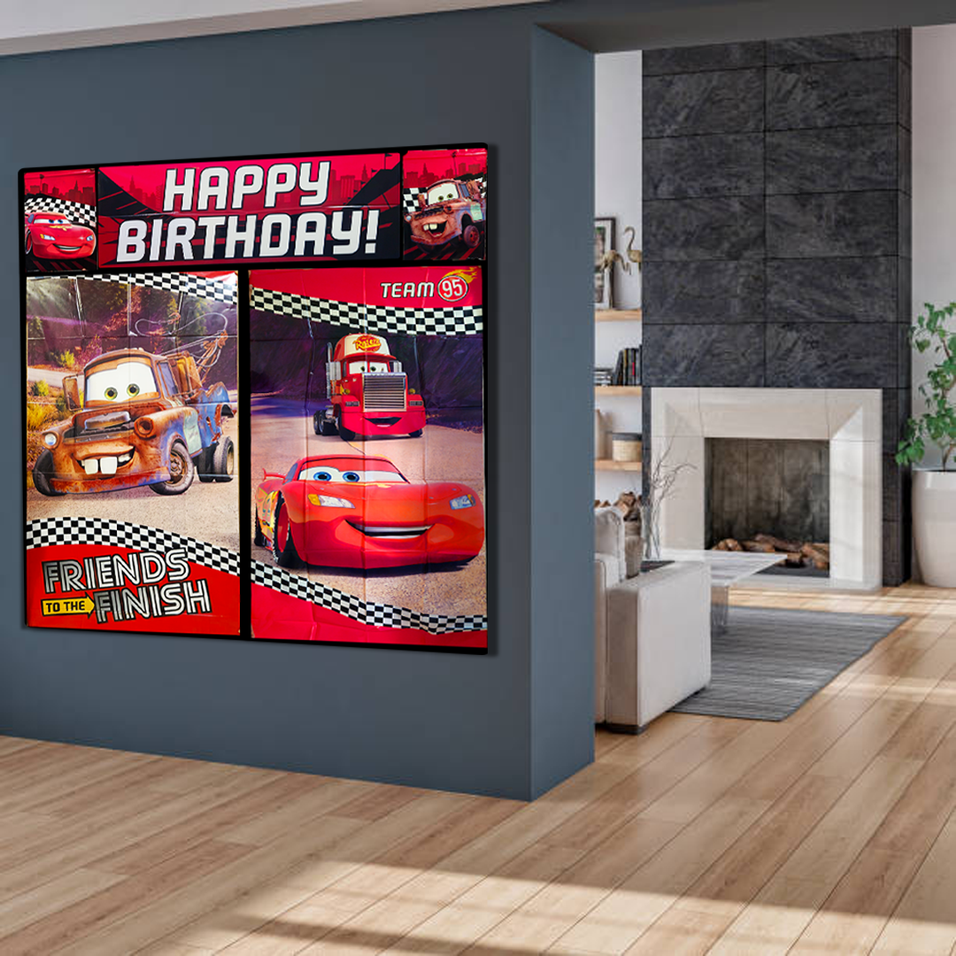 Cars Theme Scene Setter - 6ft x 5ft - 5PC Set