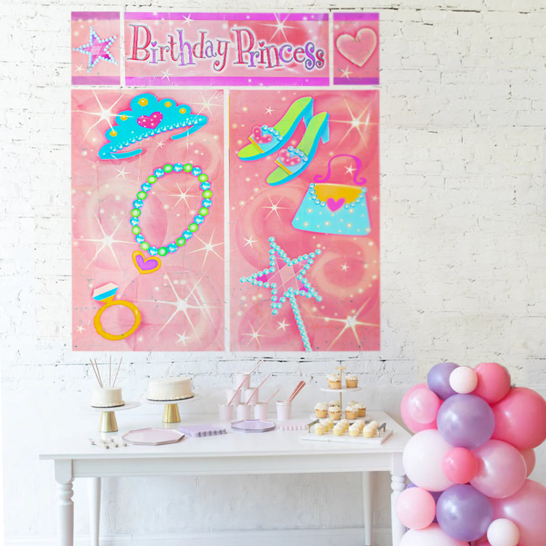 Happy Birthday Princess Scene Setter Set for Wall Decor - 5 PC