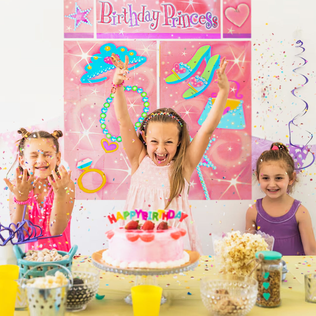 Happy Birthday Princess Scene Setter Set for Wall Decor - 5 PC