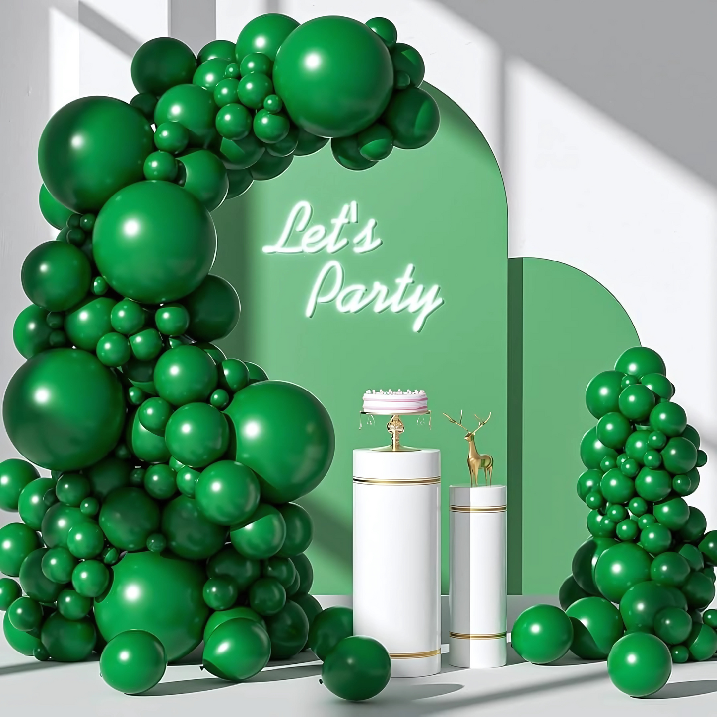 Dark Green Latex / Rubber Balloons - 9 inches - Bulk Pack - 50PC