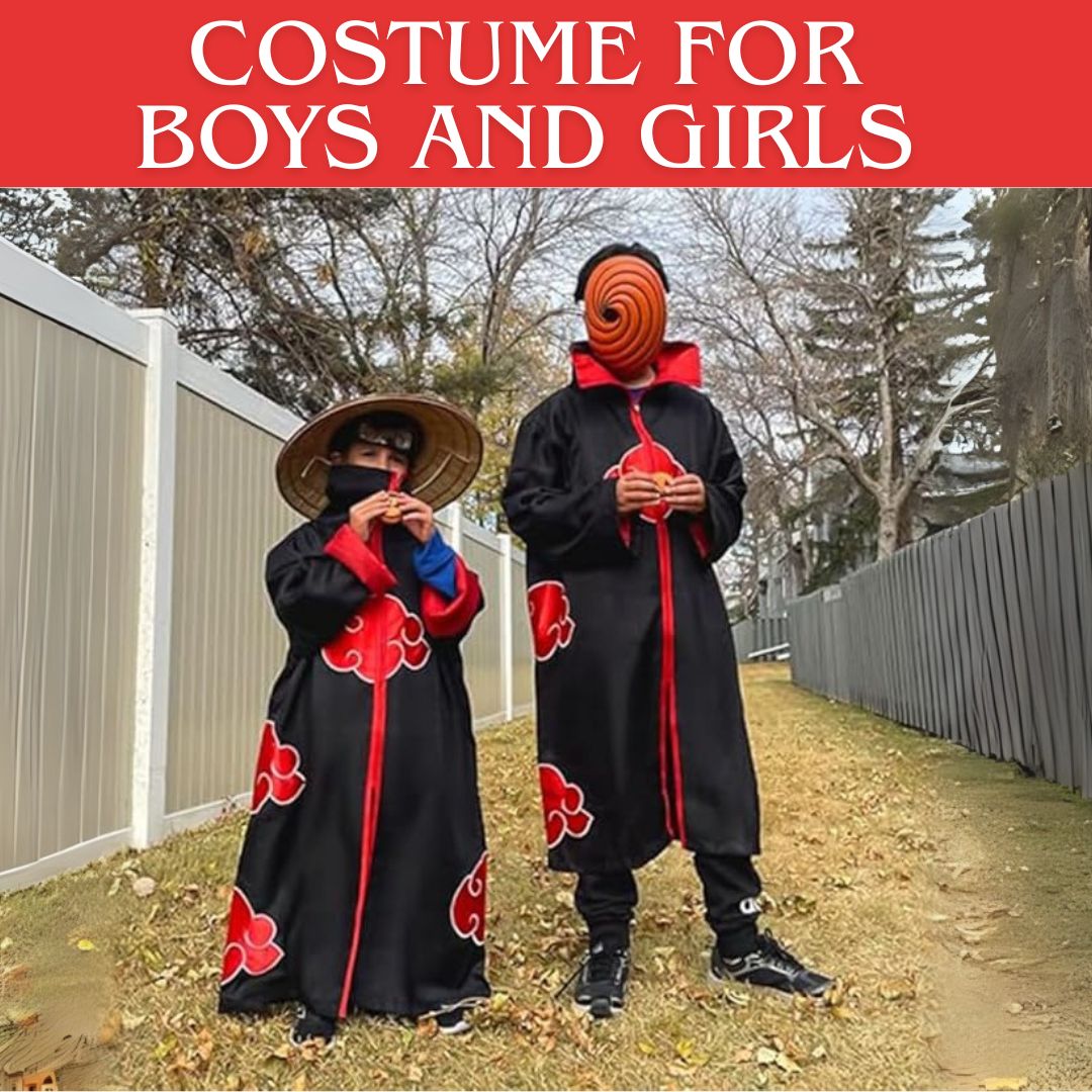 Uchiha Itachi Akatsuki Anime Costume - Medium - Set Of 4PC
