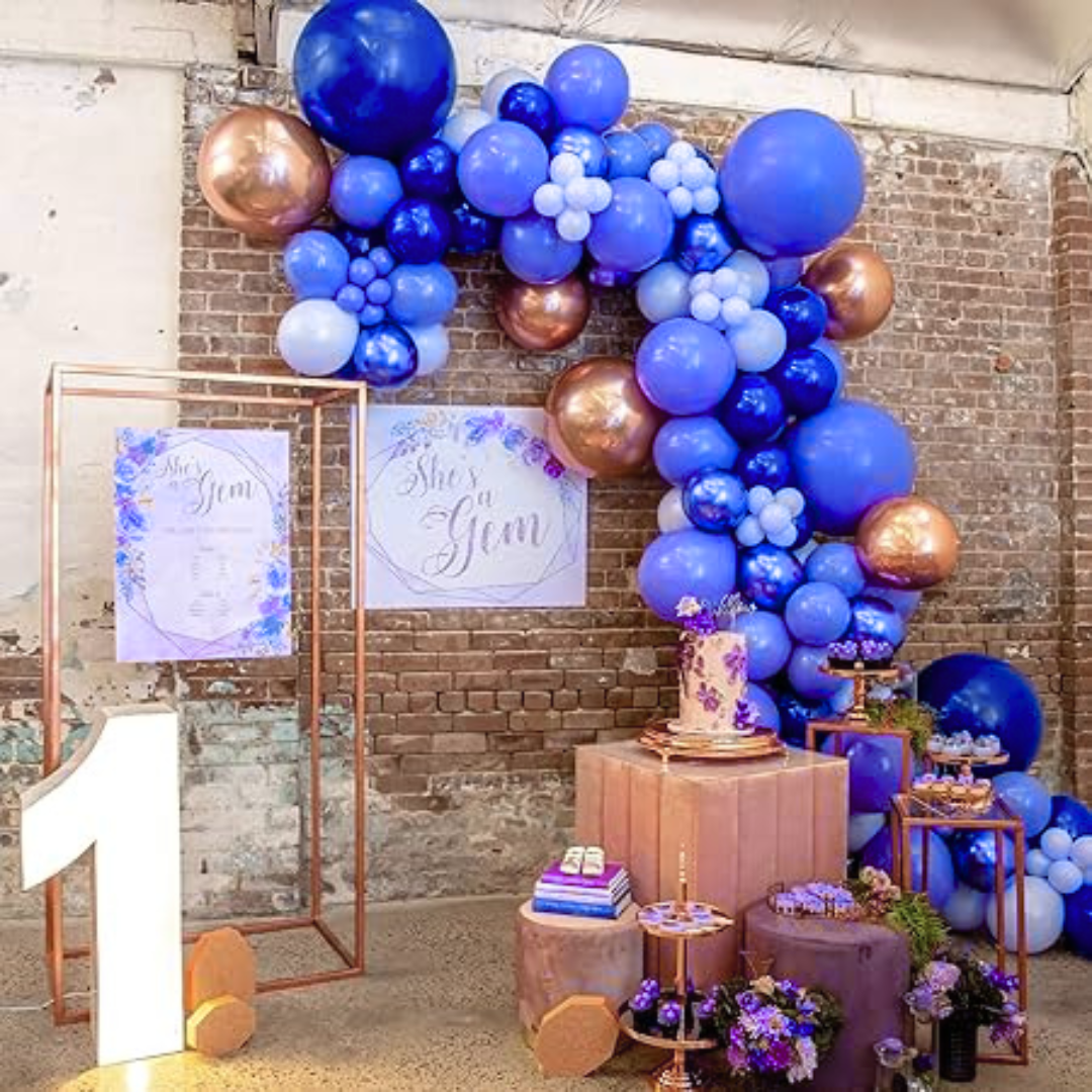 8" Dark Blue Latex Balloon - 20ct