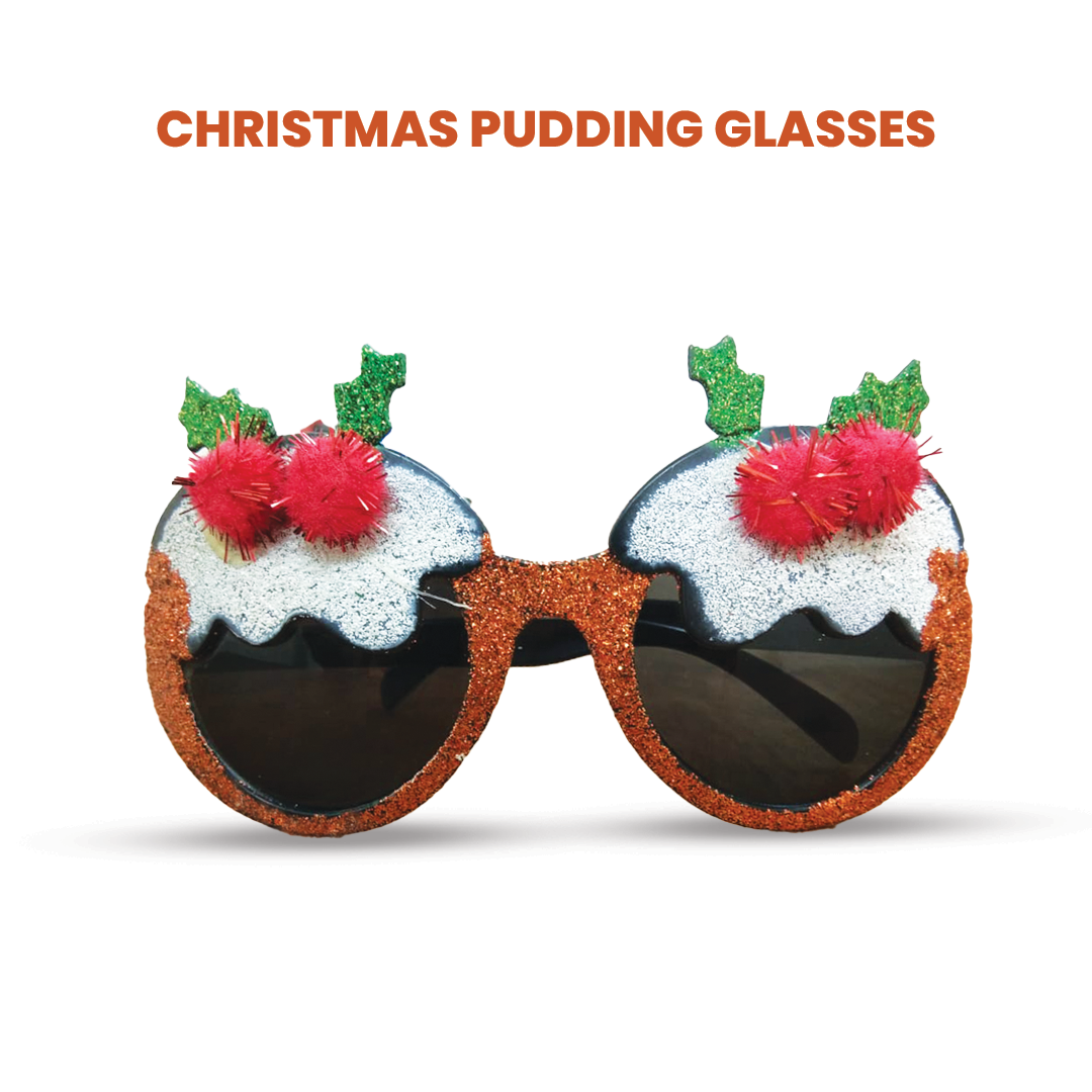 Christmas White & Brown Sunglass - 1PC