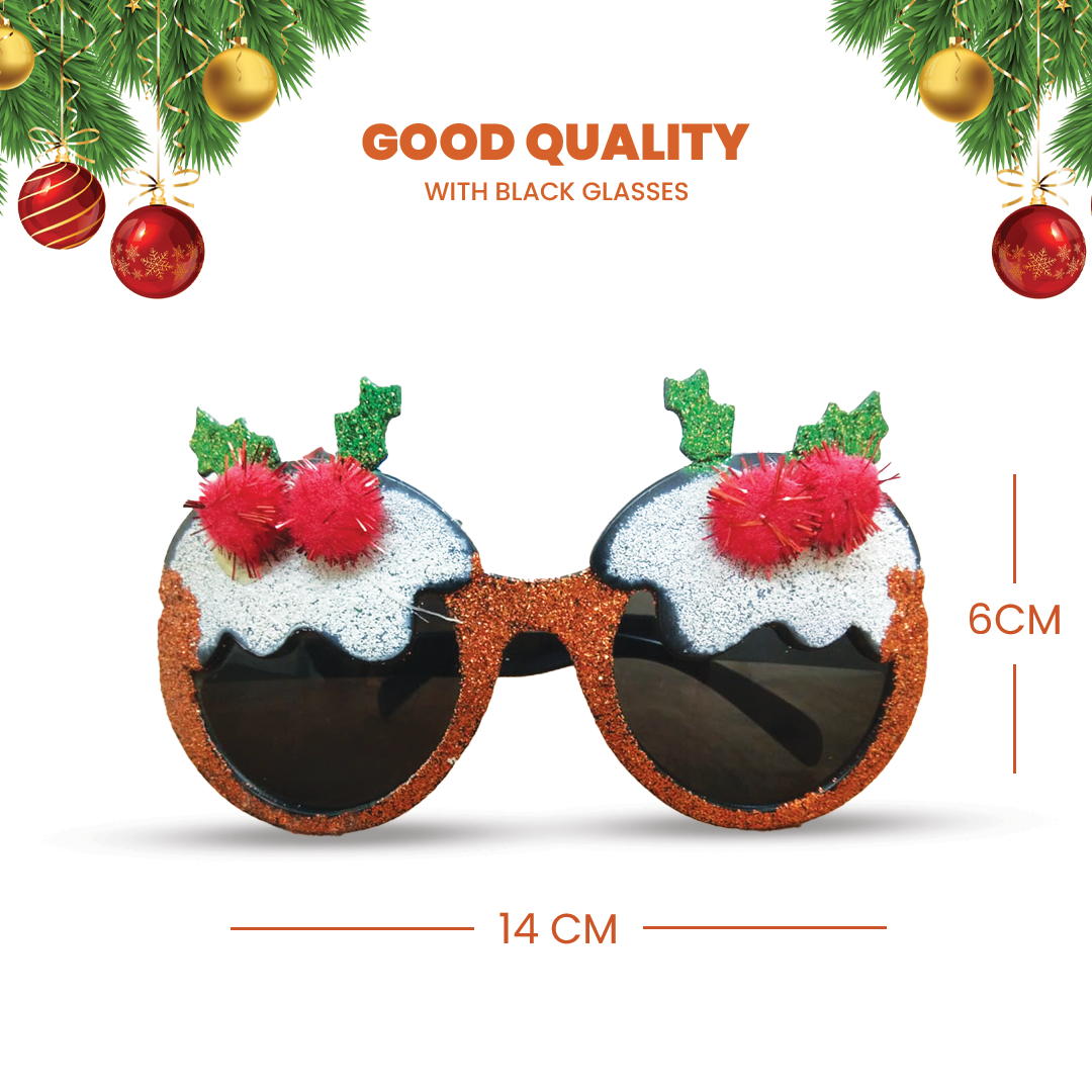 Christmas White & Brown Sunglass - 1PC