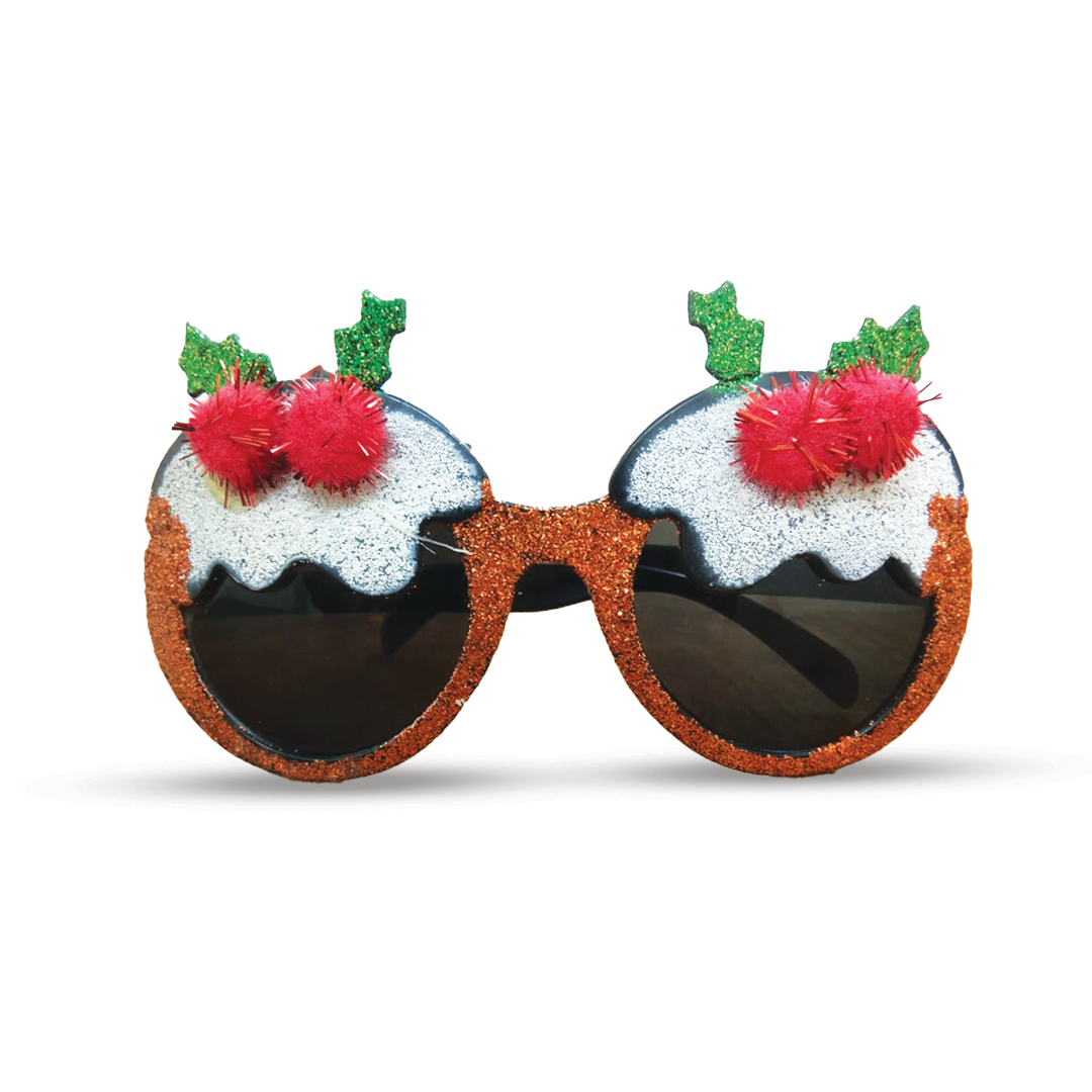 Christmas White & Brown Sunglass - 1PC