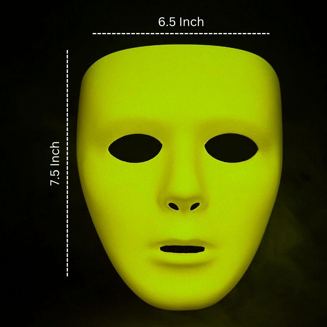 Glow In The Dark Stone Man Face Mask - 1PC