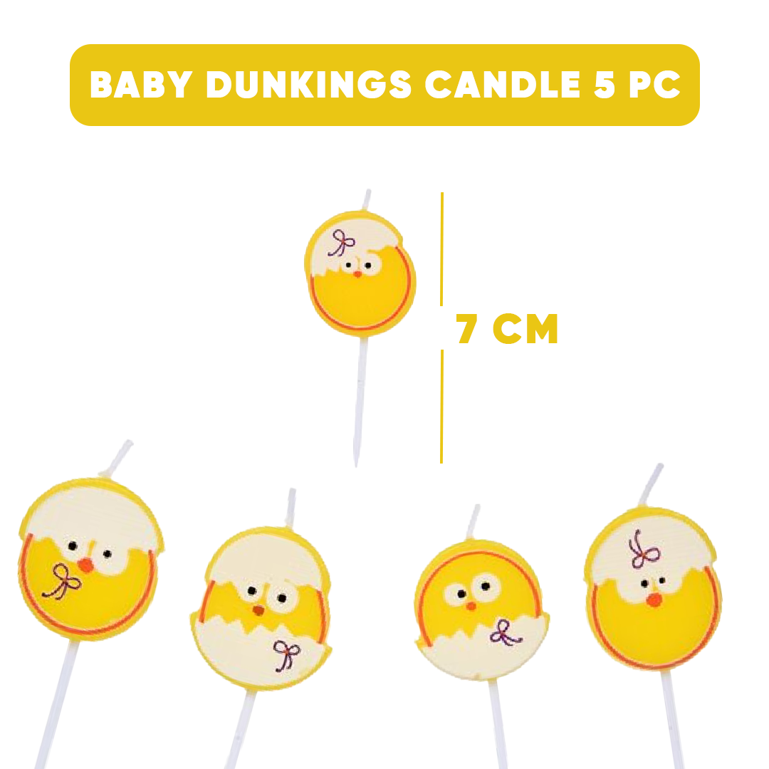 Baby Duckling Face Shape Candle - 5PC