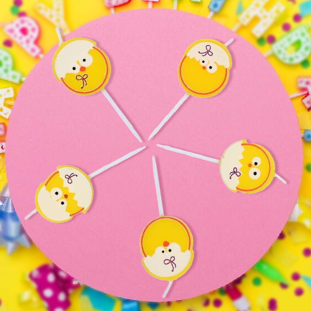 Baby Duckling Face Shape Candle - 5PC