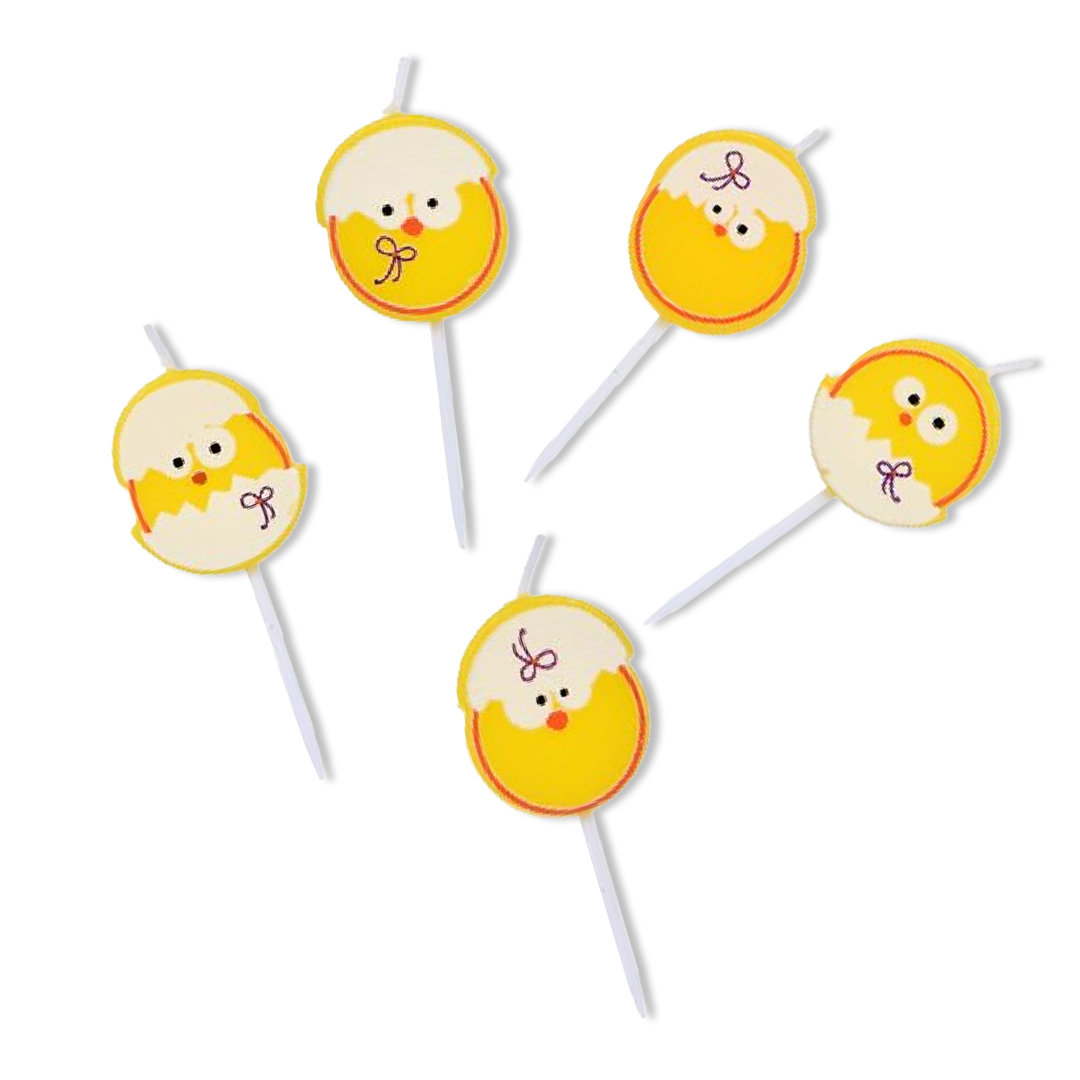 Baby Duckling Face Shape Candle - 5PC