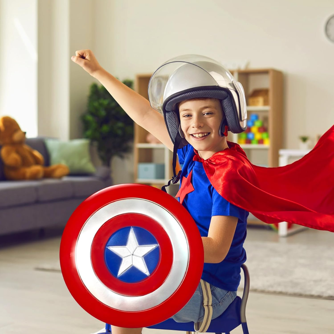 Capt U.S Superhero Circular Shield w/ Body Strap - 16inches - 1PC - Wanna Party - decor