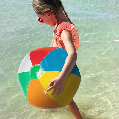 Multicolor Inflatable Beach Ball 12" - 1PC - Wanna Party - front view