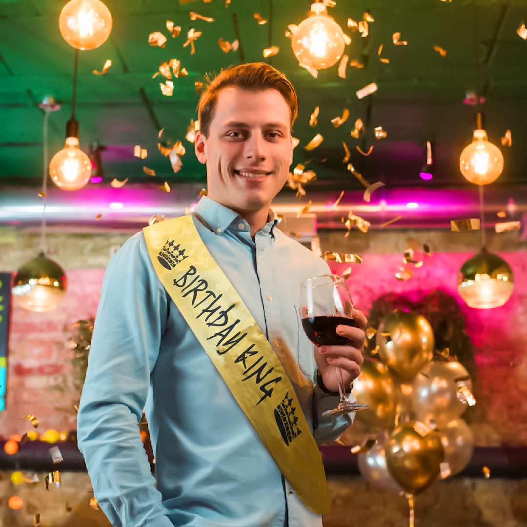 Birthday King Light Up Sash