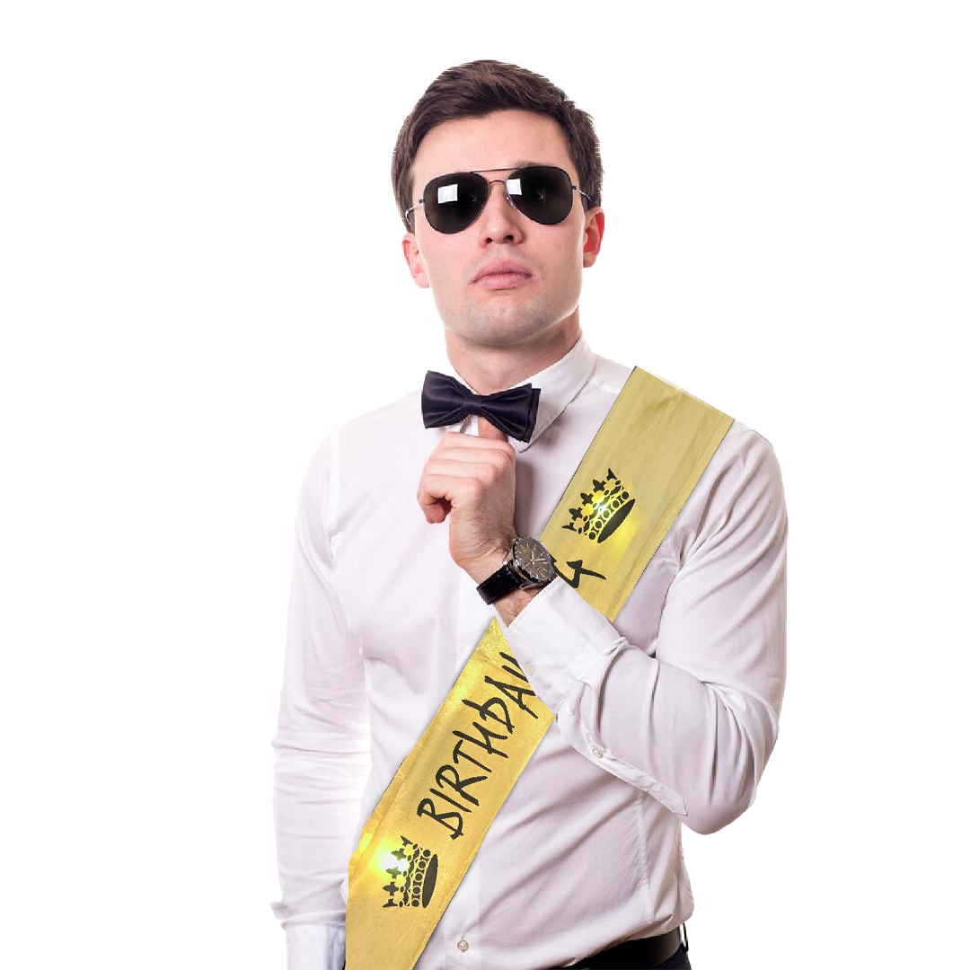 Birthday King Light Up Sash