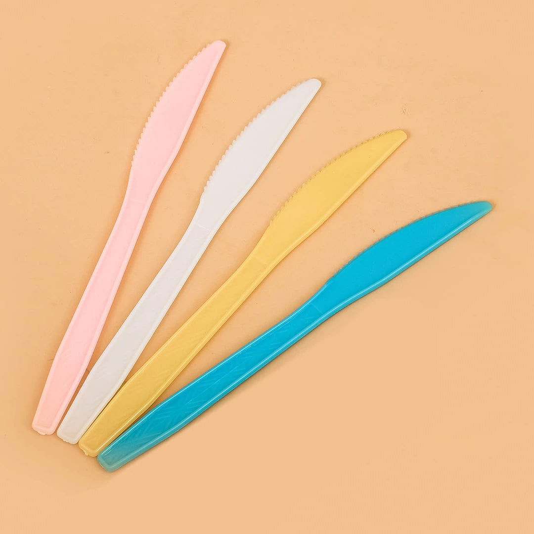 Assorted Pastel Multicolor Butter Knife for Tableware Decor - 24PC