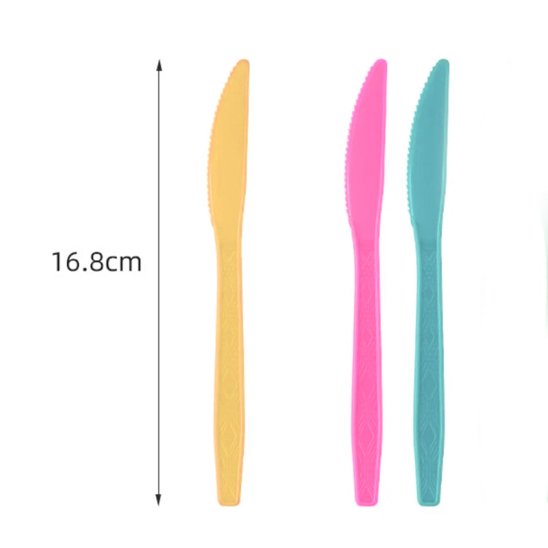 Assorted Pastel Multicolor Butter Knife for Tableware Decor - 24PC