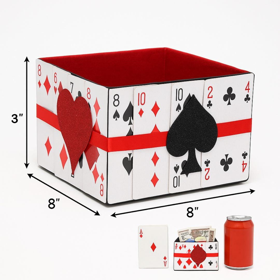 Card Party Boot Bowl or Table Decor Centepriece - Size - 10 inches - 1PC