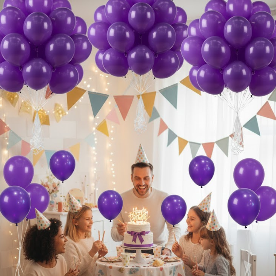 Balloon in a Can Purple Latex Balloons (Pack of 20)