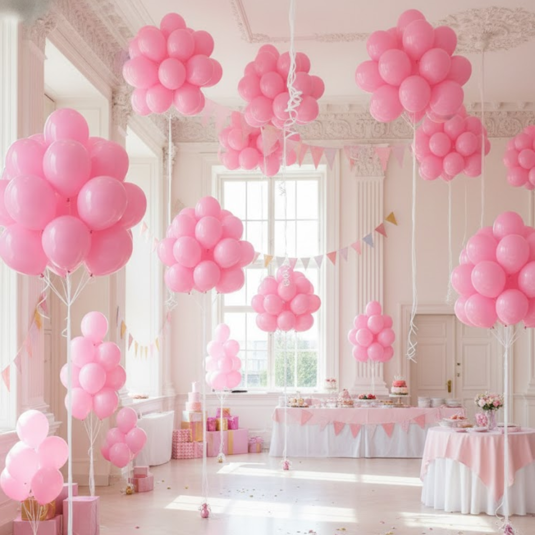 Balloon in a Can Light Pink Latex Balloons (Pack of 20)