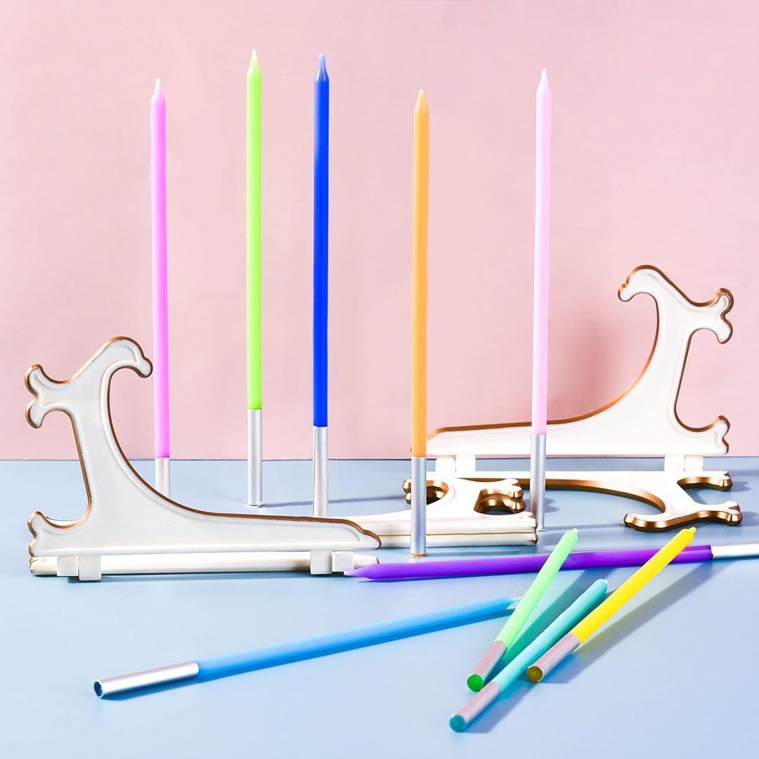 Multicolor Neon Pencil Thin Candles - 10PC
