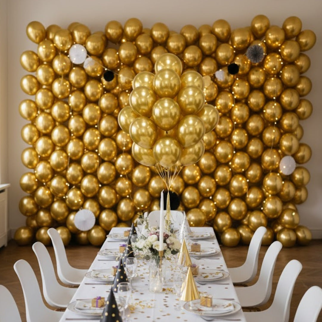 Chrome Gold Premium Latex Balloons 10" - 20PC
