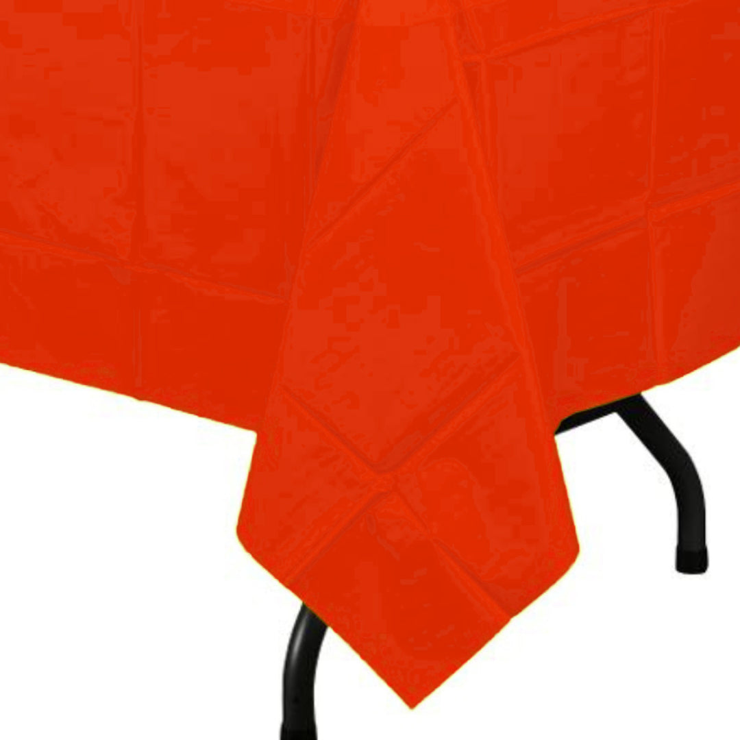 Red Vinyl Table Cover for Party Decor - 54X108 - 1PC