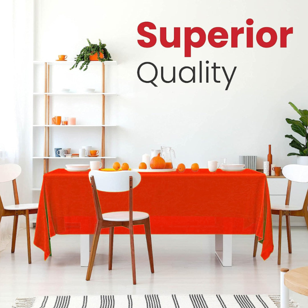 Red Vinyl Table Cover for Party Decor - 54X108 - 1PC