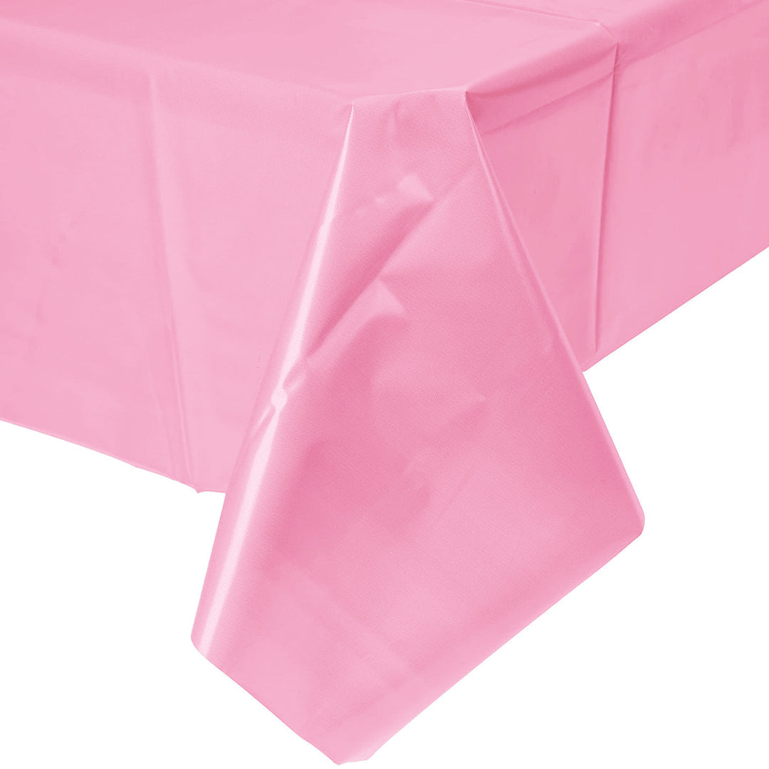 Light Pink Vinyl Table Cover for Party Decor - 54X108 - 1PC
