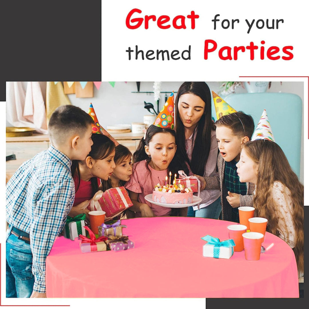 Light Pink Vinyl Table Cover for Party Decor - 54X108 - 1PC