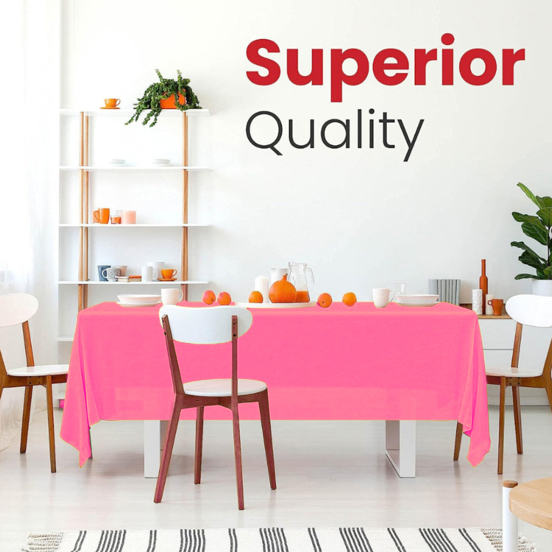 Light Pink Vinyl Table Cover for Party Decor - 54X108 - 1PC