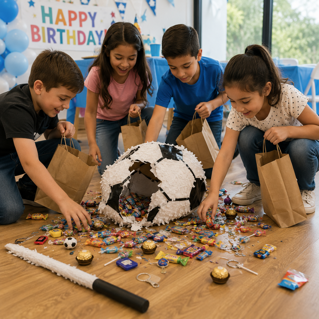 Football Soccer Shapes Pinata - Sports Party Game | Wanna Party
