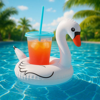 Inflatable Swan Drink Holder Pool Float - 1PC - Wanna Party - front