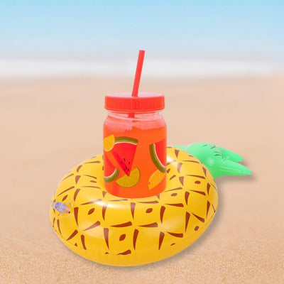 Inflatable Pineapple Drink Holder Pool Float - 1PC - Wanna Party - front