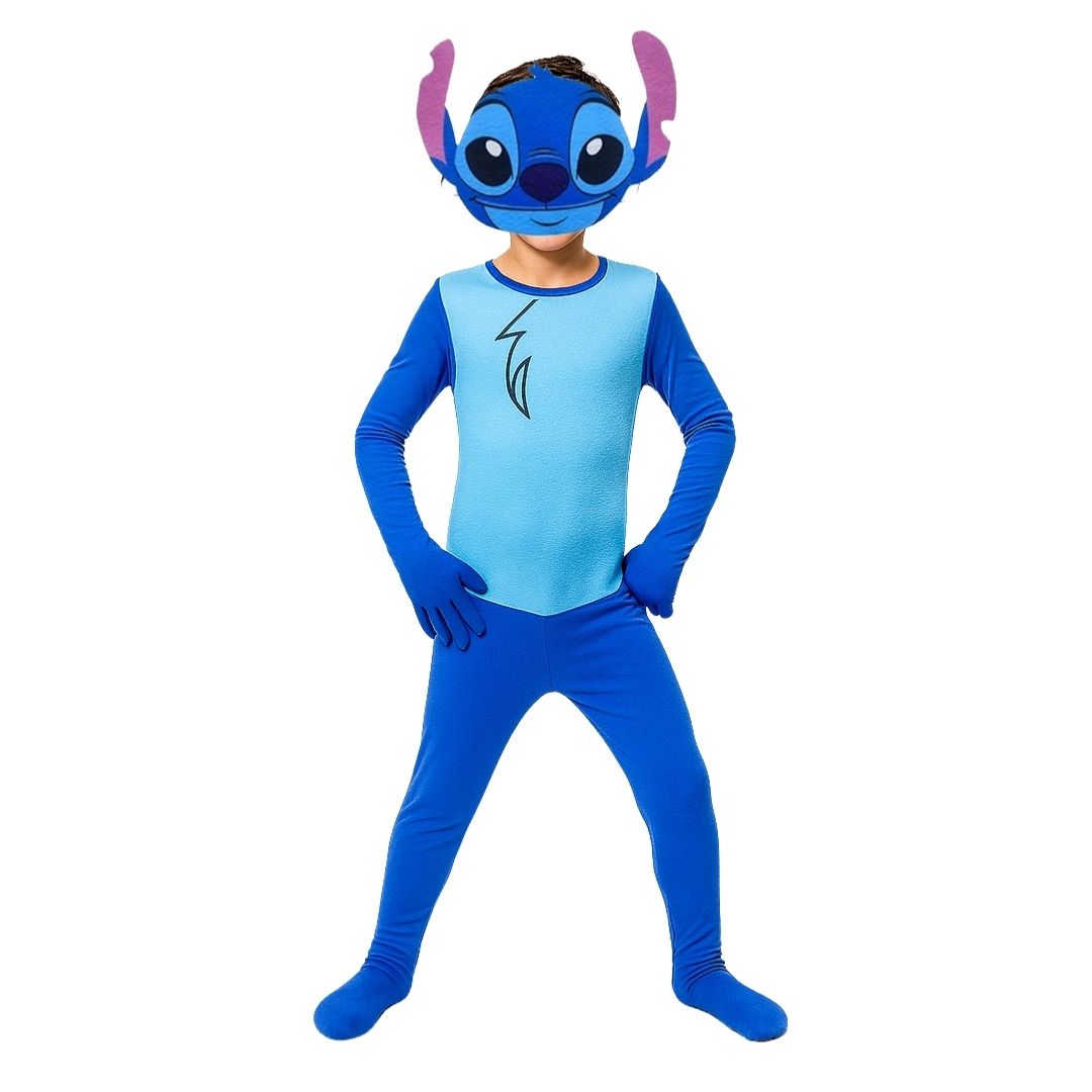 Stitch Costume with Mask - Large - Age 7 to 9 Years
