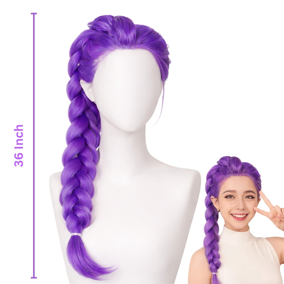 K-POP Rumi Purple Braided Wig