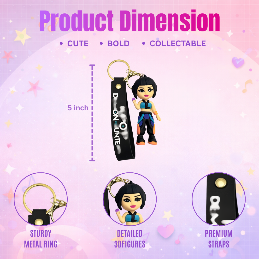Kpop Cartoon Characters Zoey Key Chain - 1PC