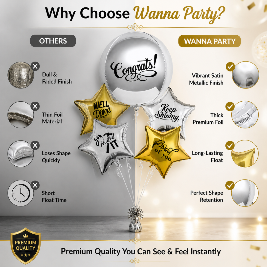 Congratulations You Nailed It Foil Balloon Set - 5PC