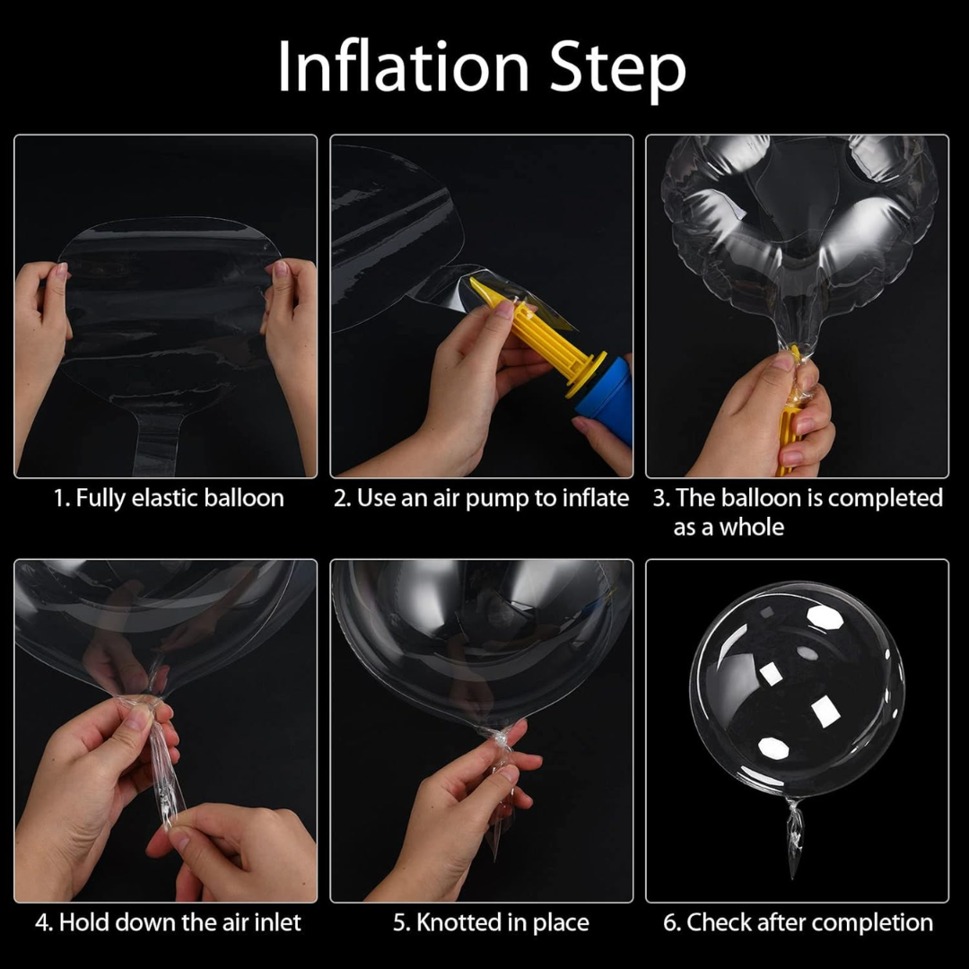 Crystal Clear Sphere Shaped BOBO Balloon 36 inches | Helium Quality