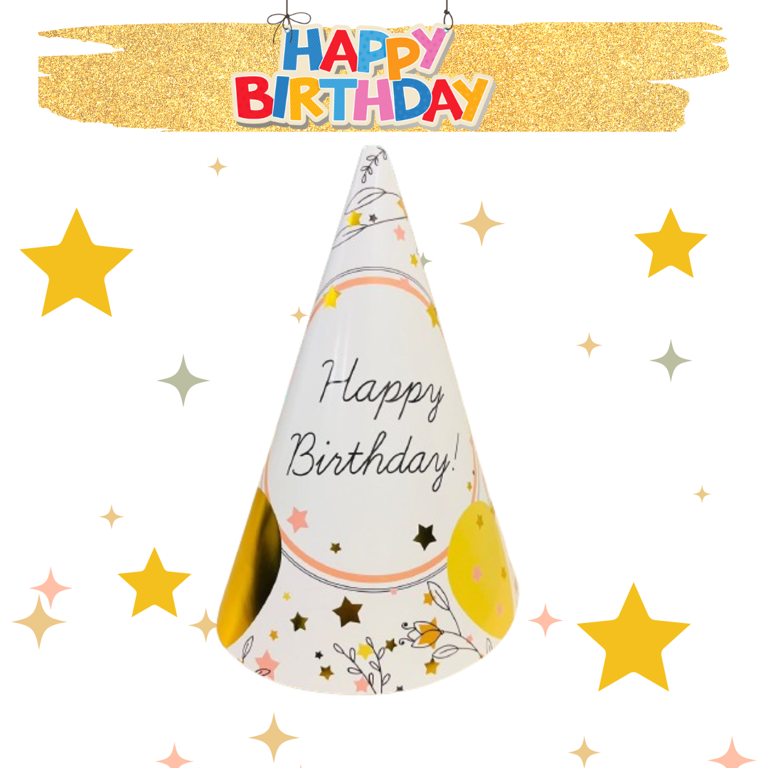 Happy Birthday Celebration Pastel Color Balloon Hats for Party Guests - 8PC